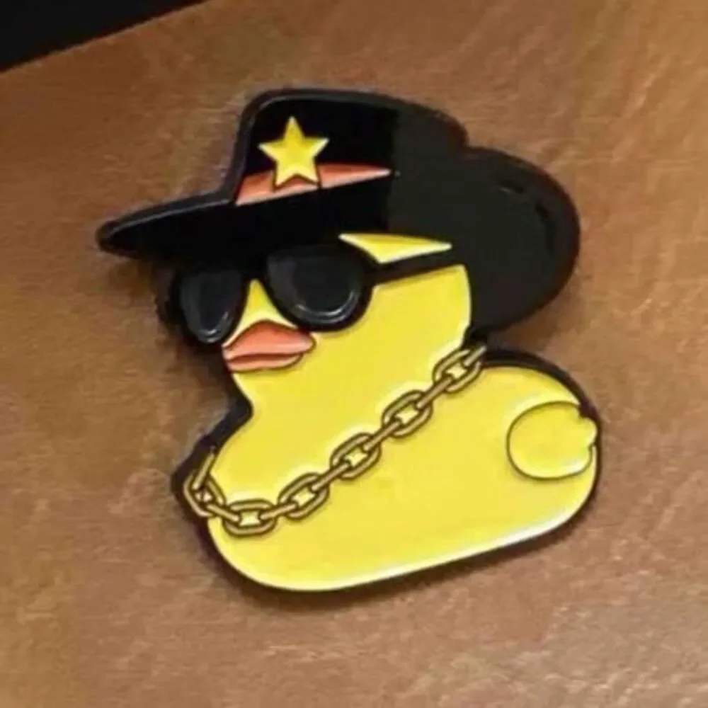 Rubber Duckie Cowboy Sheriff Sunglasses Enamel Pin